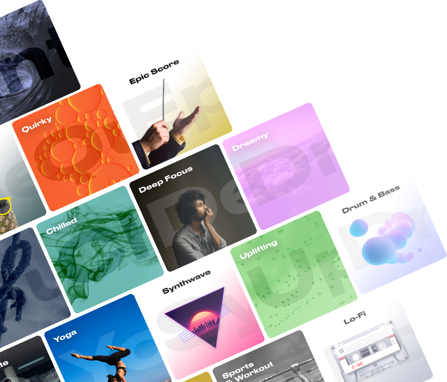 Illustration of different genres on Loudly